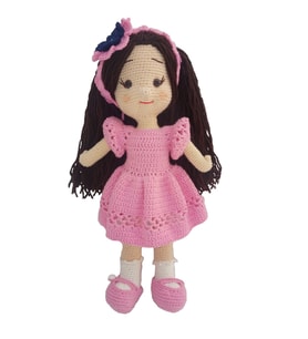 Amigurumi organik oyuncak bebek pembe (Karışık)