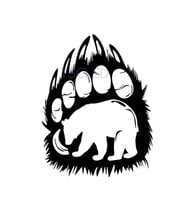 Ayı siluet pençe baskı oturma araba Sticker
