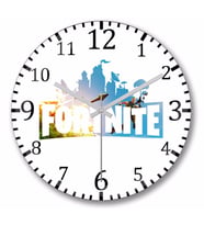 Fortnite    Duvar Saati Bombeli  Gercek Cam