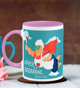 BK Gift Kişiye Özel Anneler Günü Temalı Pembe Kupa Bardak P12
