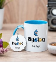 Biyolog Mavi Kupa Bardak Ve Anahtarlık Set