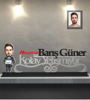 Kişiye Özel İş Adamı Karikatürlü Kolay Yetişmiyor Ahşap Biblo Bay-14