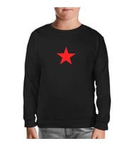 Kızıl Yıldız Siyah Çocuk Sweatshirt