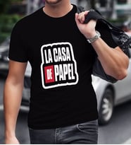 La Casa De Papel Siyah Erkek T-Shirt-23
