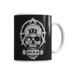 Skate Skull Kupa Bardak Porselen