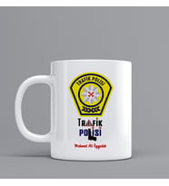 Trafik Polisi İçin Hediye Kupa Bardak Kişiye Özel Hediye W34
