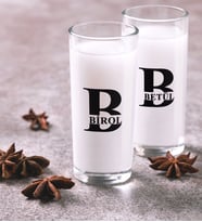 BK Gift Kişiye Özel Renkli Baskılı İsimli İkili Rakı Bardağı Seti-31 (Beyaz)