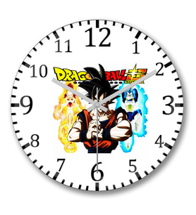 Dragon Ball Super Duvar Saati Bombeli Gercek Cam