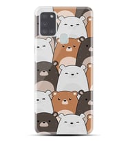 Kılıfland Samsung Galaxy A21S Kılıf Silikon Resimli Kapak Pretty Bears Stok 1180