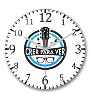 Crer Para Ver Duvar Saati Bombeli Gercek Cam