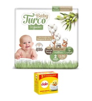 Baby Turco Doğadan 2 Numara Bebek Bezi 3-6 kg 126 Adet + Dalin Bebek Sabunu 3'lü
