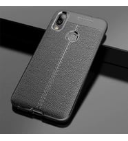 Galaxy A10S Kılıf Zore Niss Deri Desenli Silikon Kılıf (Siyah)