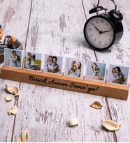 Anneler Günü Hediyesi 6 Fotoğraflı Ahşap Stand