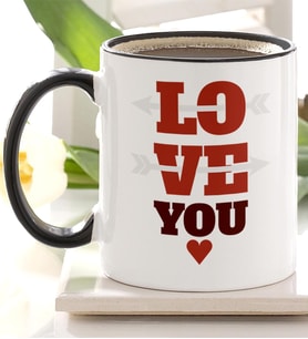 BK Gift Kişiye Özel Sevgililer Günü Temalı Siyah Kupa Bardak  25