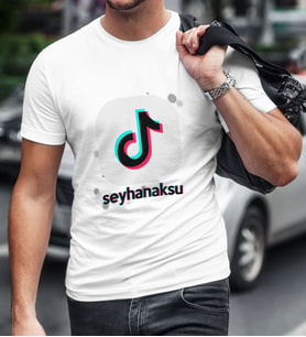 BK Gift Kişiye Özel TikTok Erkek Tişört - 4