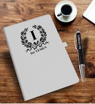 Kişiye Özel Harf Tasarımlı  İsme Özel Defter ve Kalem