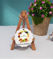Diyetisyen Tasarımlı Kişiye Özel Hediye Diyetisyen Ahşap Anahtarlık
