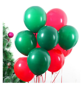 Kırmızı Yeşil Karışık Renk Balon 25 Adet ( Balonlar Sönüktür)