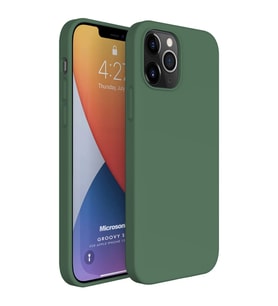 Microsonic Apple iPhone 12 Pro Max Kılıf Groovy Soft Koyu Yeşil