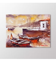 Arty Tablo Suluboya Sandallar ve İstanbul Tablo (Karışık)