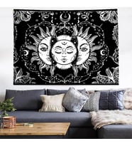 100x150 Cm Moon And Sun Duvar Halısı (Karışık)