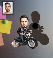 Kişiye Özel Erkek Karikatürlü Ahşap Magnet Model-6
