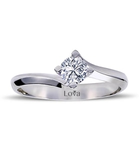 Lova D Renk 0,30 Karat Pırlanta Tektaş Yüzük - 1030096