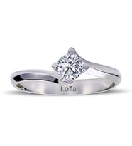 Lova D Renk 0,30 Karat Pırlanta Tektaş Yüzük - 1030096