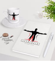 BK Gift Kişiye Özel Fizyolojist Beyaz Defter Kalem Türk Kahvesi Fincanı Seti-2 (Model 1)