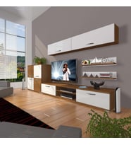 Decoraktiv Eko 6y Mdf Dvd Tv Ünitesi Tv Sehpası (Beyaz - Kahverengi)