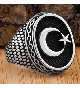 925 Ayar Ayyıldız Model Gümüş Yüzük