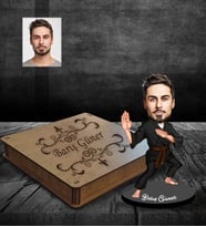 Kişiye Özel Sporcu Karikatürlü Ahşap Biblo Kutulu Bay-11