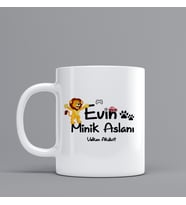 Çocuklar İçin Hediye Kupa Bardak"Evin Minik Aslanı" Kişiye Özel Hediye Z77