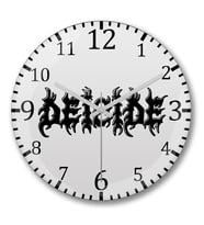 Deicide  Logo Duvar Saati Bombeli Gercek Cam