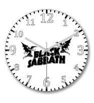 Black Sabbath Duvar Saati Bombeli Gercek Cam