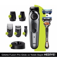 Braun BT 7240 Saç&Sakal Şekillendirici,Kablosuz,Islak&Kuru + Gillette
