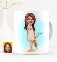 BK Gift Kişiye Özel Kız Çocuk Karikatürlü Beyaz Kupa Bardak - 7