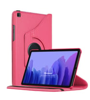 Microsonic Samsung Galaxy Tab A7 T500 Kılıf 360 Rotating Stand Deri Pembe