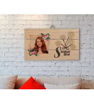 BK Gift Kişiye Özel İsimli Fotoğraflı Kadınlar Günü Otantik Ahşap Palet Tablo-10