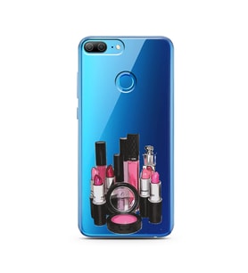 Makyaj Tasarımlı Süper Şeffaf Silikon Telefon Kılıfı Huawei Honor 9 Lite