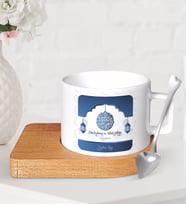 BK Gift Kişiye Özel Din Kültürü Ve Ahlak Bilgisi Öğretmeni Ahşap Altlıklı Seramik Fincan-3 (Beyaz)