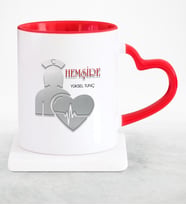 BK Gift Kişiye Özel Mesleki Hemşire Kırmızı Kalpli Kupa Bardak  4