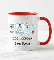 Göz Doktoru Kupa Bardağı Kırmızı