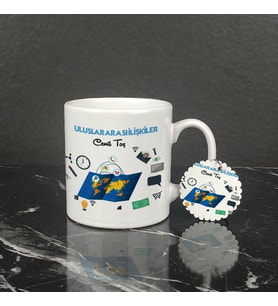 Uluslararası İlişkiler Kupa Bardak ve Anahtarlık Set