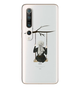 Salıncak Kız Tasarımlı Süper Şeffaf Silikon Telefon Kılıfı Xiomai Mi10- Mi 10 Pr