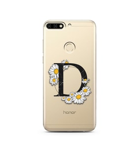 Papatya Harf Tasarım Süper Şeffaf Silikon Telefon Kılıfı Huawei Honor 7c-Y7 (201