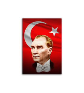 Atatürk Posteri Deri Tablo 50x70cm