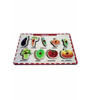 Hayal Hobi Ahşap Tutmalı Bul Tak Yapboz Sebzeler Puzzle (Karışık)