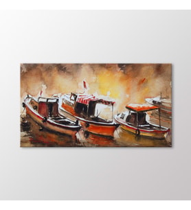 Arty Tablo Suluboya Tekneler Tablo (Karışık)