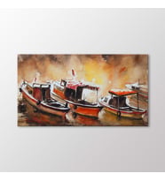 Arty Tablo Suluboya Tekneler Tablo (Karışık)